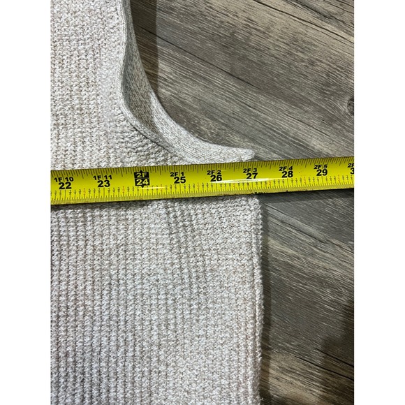 VTG Eddie Bauer Button Front Sweater Vest Oatmeal Beige V-Neck Cotton Knit - Picture 4 of 6